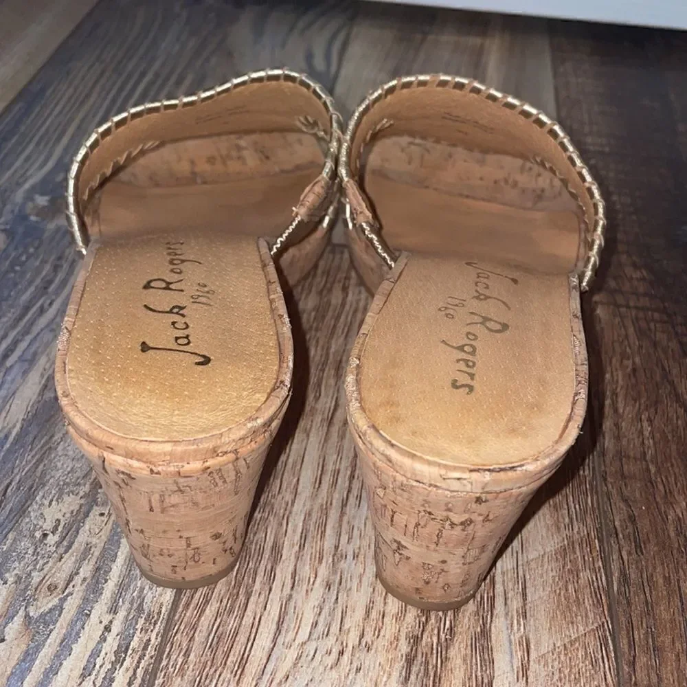Jack Rogers Sloane Mid Wedge - Cork/Gold